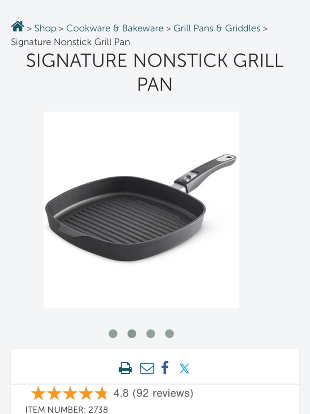 Pampered Chef Nonstick Grill Pan - New in Box - Picture 5 of 5